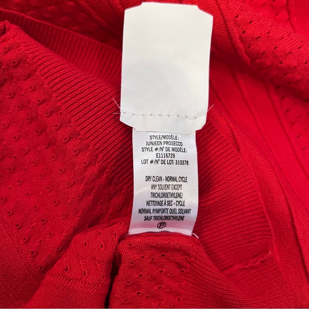 Theory JunJeen Prosecco Top Red Orange Knit Sleeveless - Picture 6 of 7
